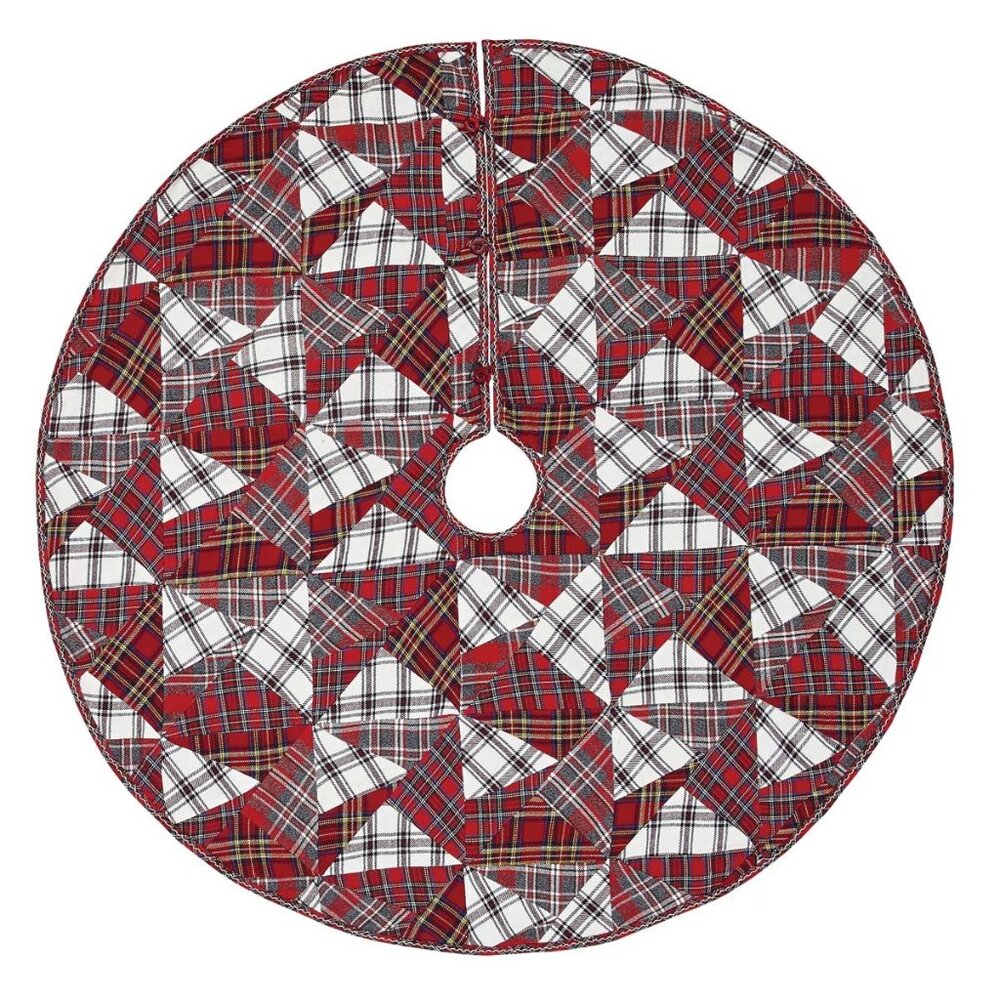 Peyton Patchwork 48" Christmas Tree Skirt – Rustic Farmhouse by VHC Brands
